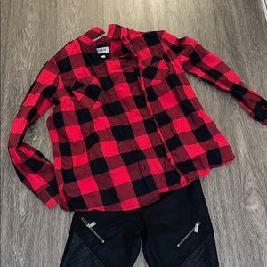Express Red&Black plaid button down